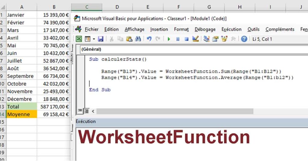 VBA WorksheetFunction